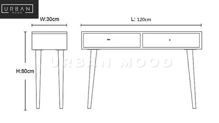 HINDER Rustic Solid Wood Hallway Console