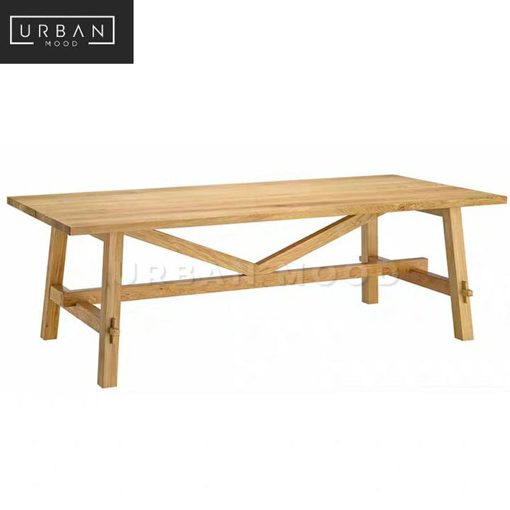 WESTON Rustic Solid Wood Dining Table