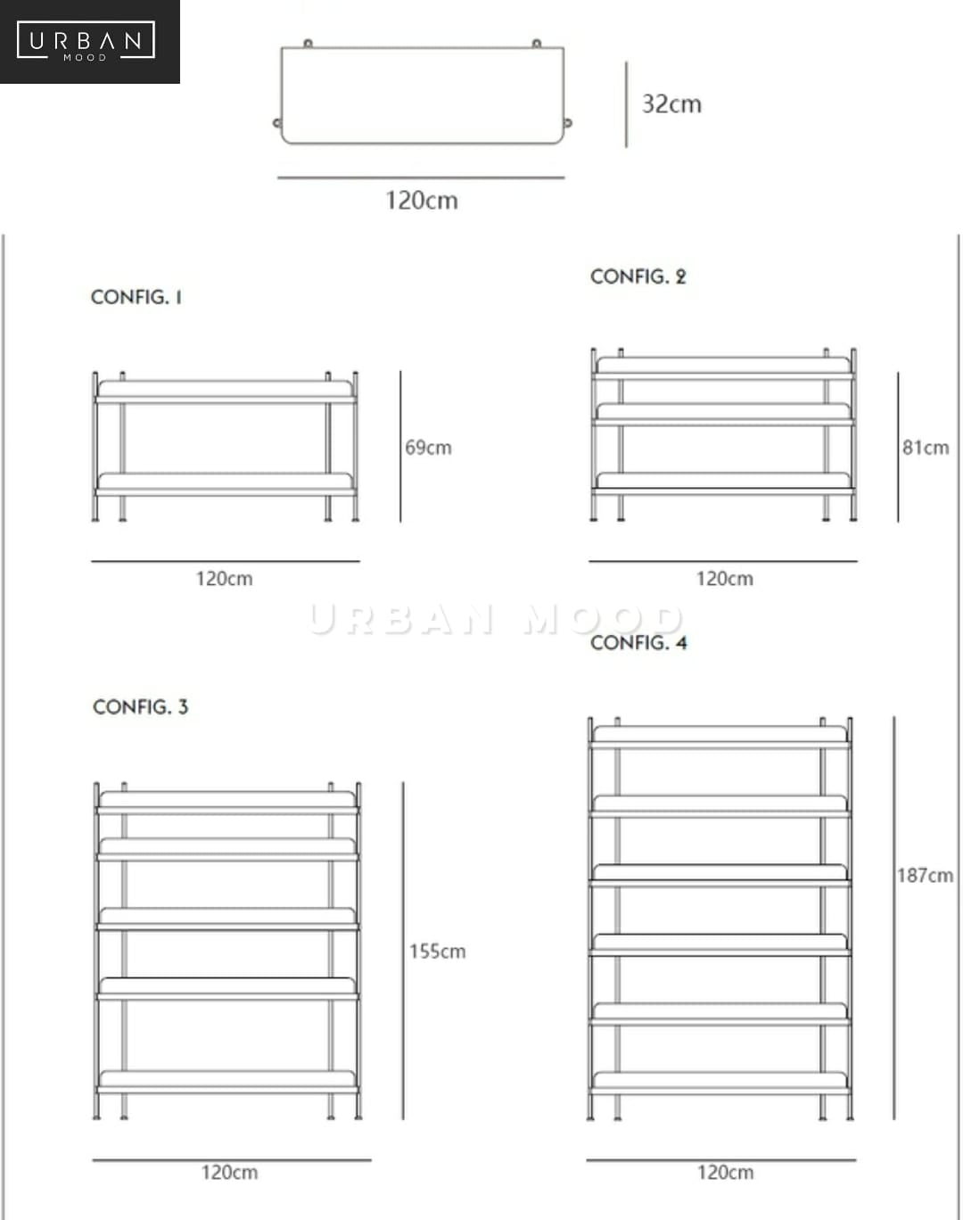 ANSEL Minimalist Metal Display Shelf