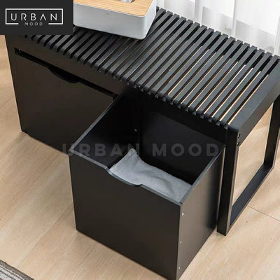 (Clearance) ISAIAH Modern Entryway Storage Bench