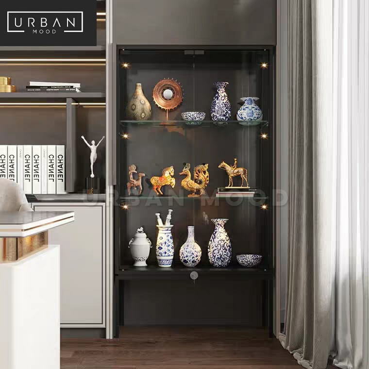 IRIDIUM Modern Glass Display Cabinet