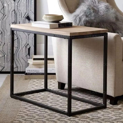 JAMES Rustic Ultra Slim Wooden Side Table