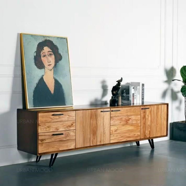 JAVIER Industrial Solid Wood TV Console