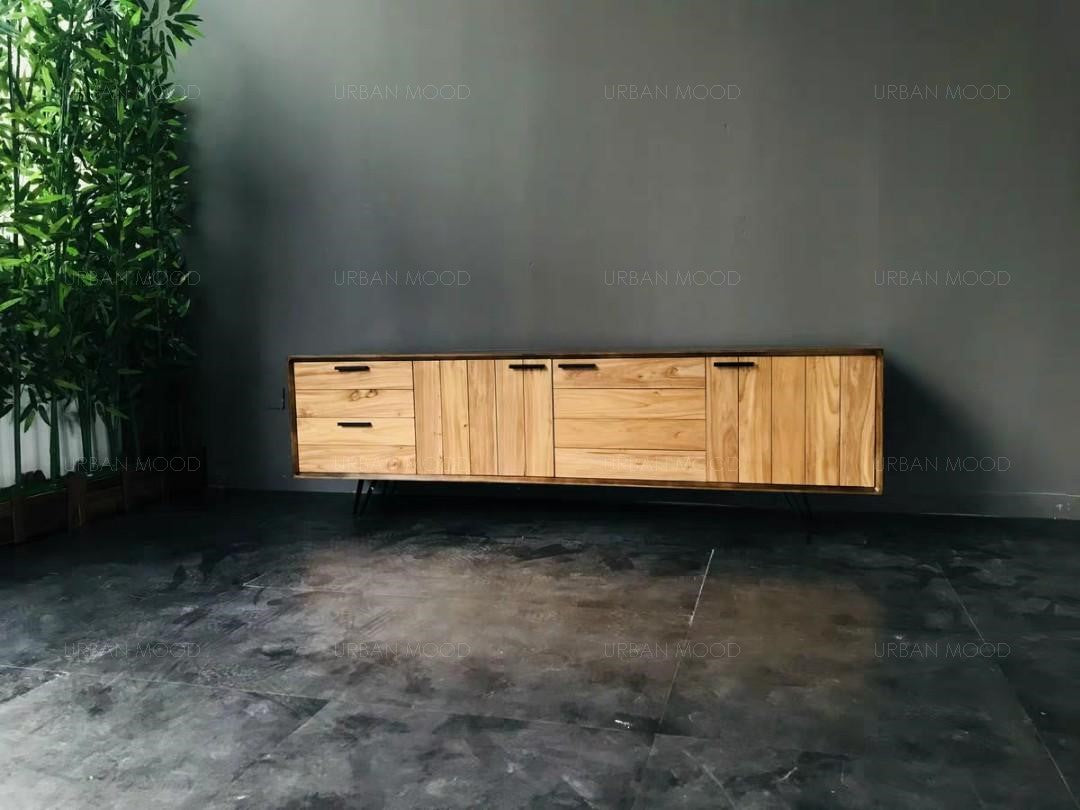 JAVIER Industrial Solid Wood TV Console