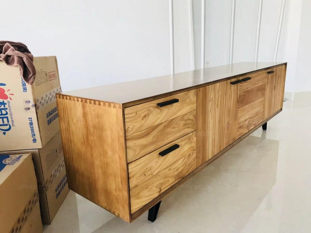 JAVIER Industrial Solid Wood TV Console