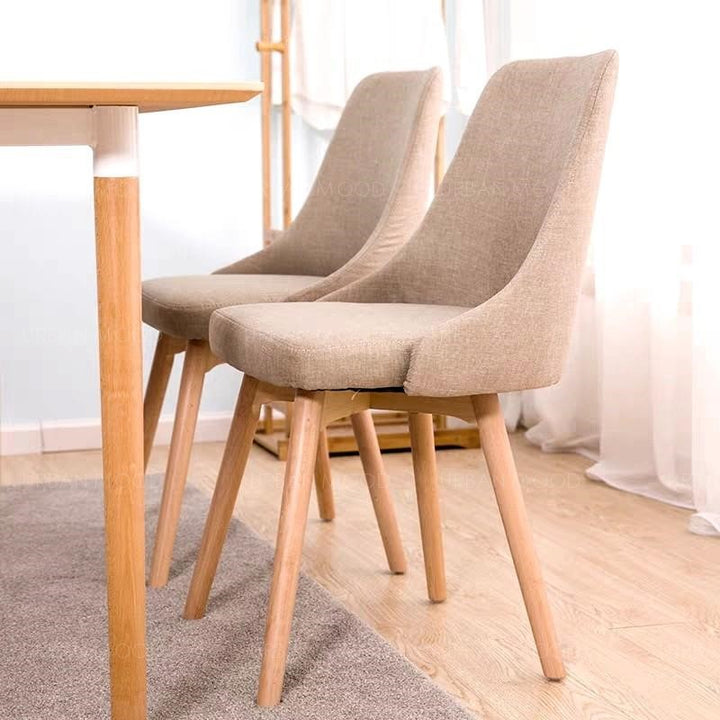 JIN Minimalist Japanese Fabric Dining Office Chair