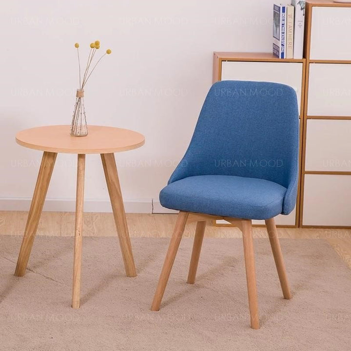 JIN Minimalist Japanese Fabric Dining Office Chair