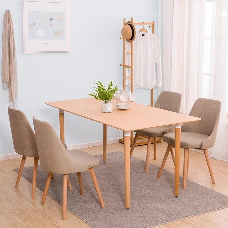 JIN Minimalist Japanese Fabric Dining Office Chair