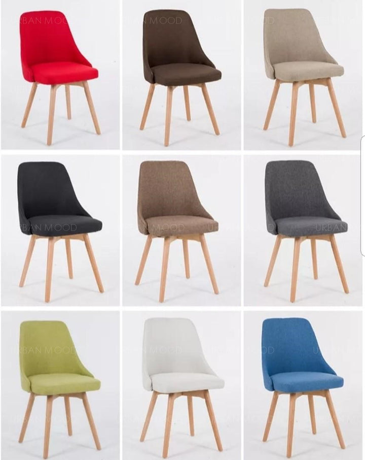 JIN Minimalist Japanese Fabric Dining Office Chair