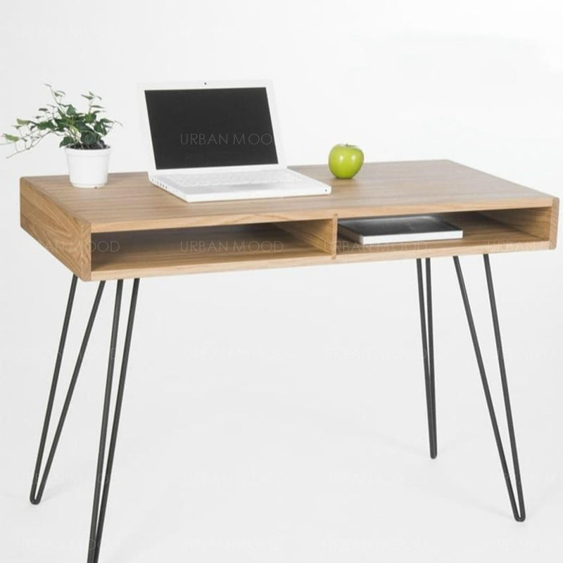 JOEL Modern Rustic Wooden Office Study Table
