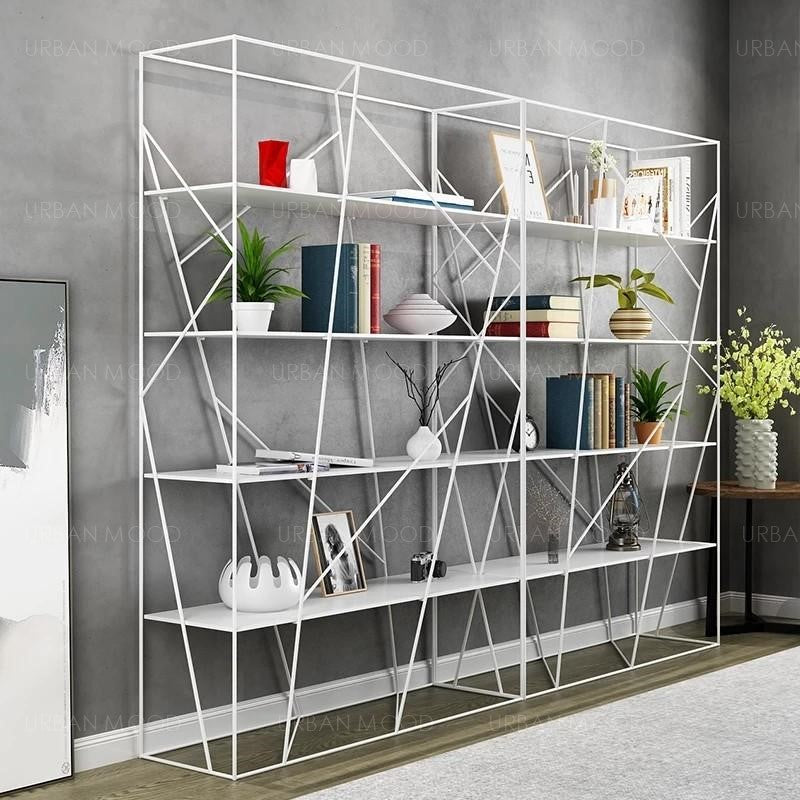 JONAS Modern Industrial Asymmetrical Wireframe Display Shelf