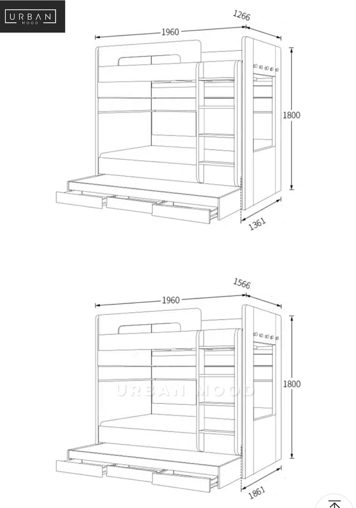 JONAH Scandinavian Bunk Bedframe