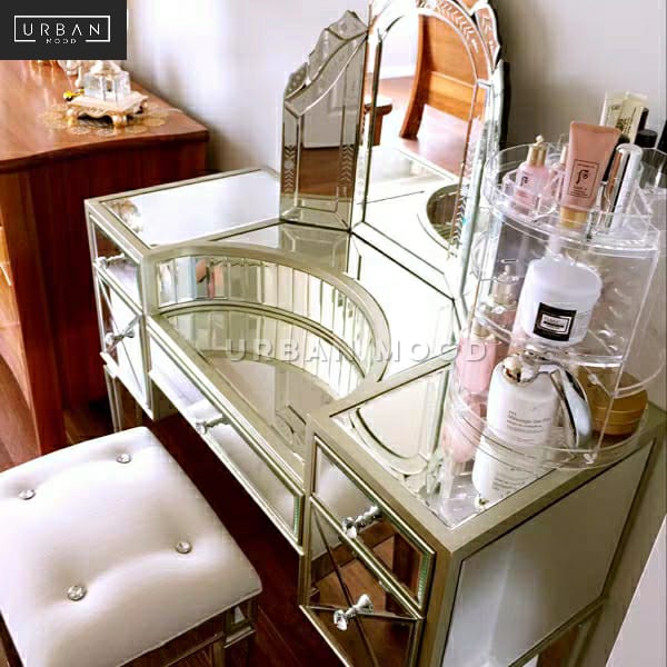 JULIETTE Victorian Mirrored Vanity Table Set