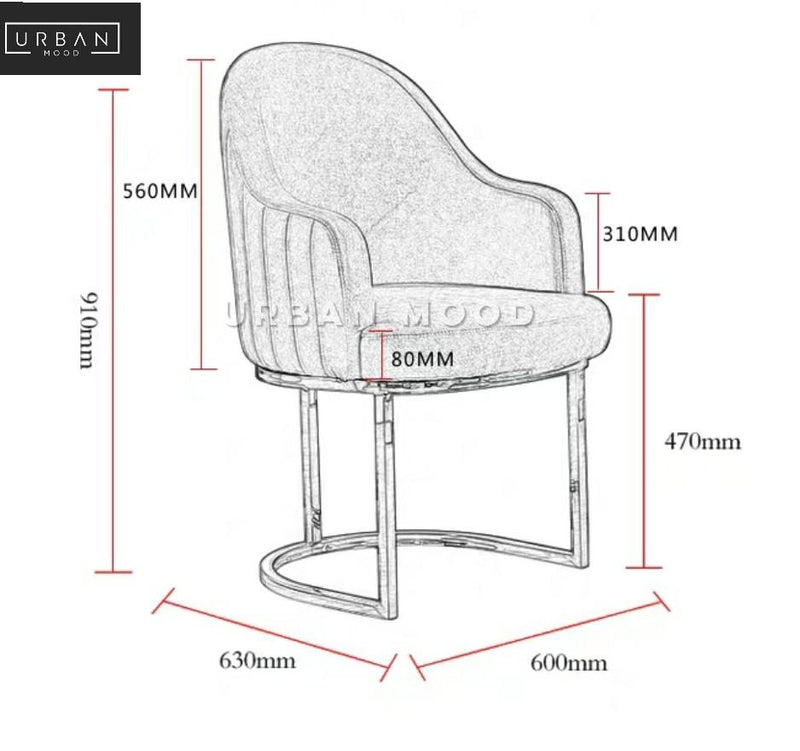 KAFFE Modern Velvet Dining Chair