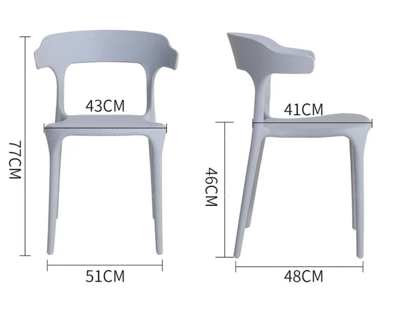 KENDEL Curved Ergonomic Dining Chairs