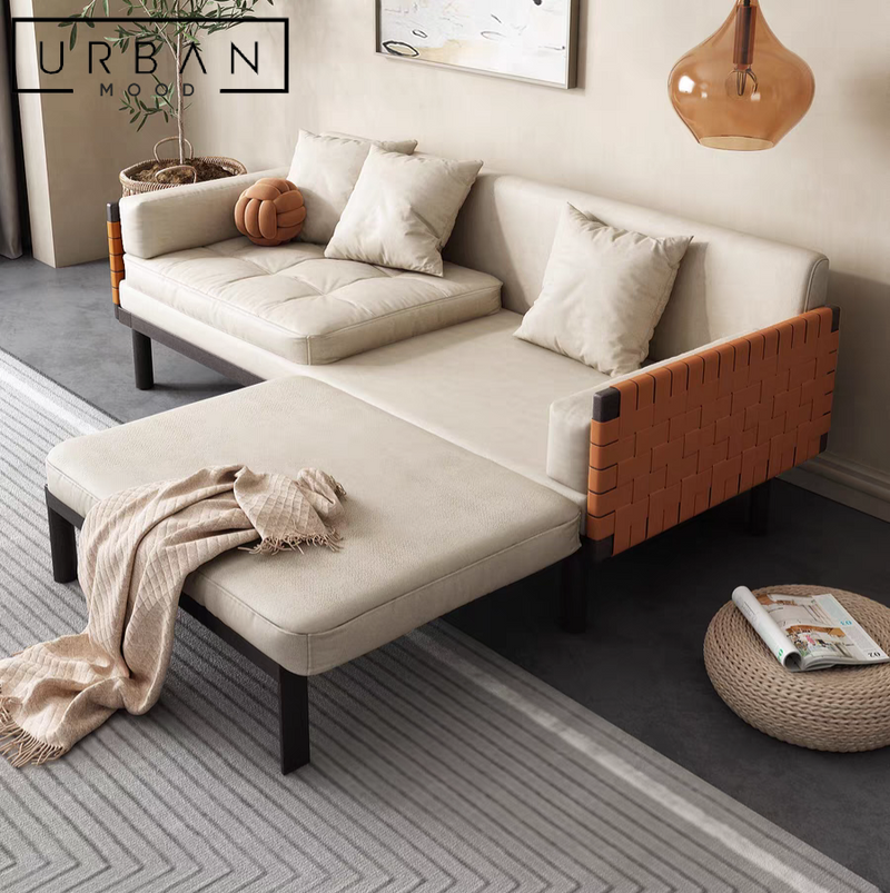 Modern leather sofa bed deals