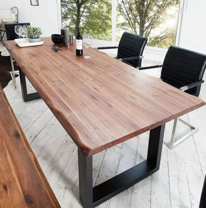 KYLE Modern Industrial Solid Wood Table