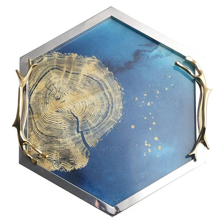 LAUREL Nebula Hexagon Epoxy Serving Tray