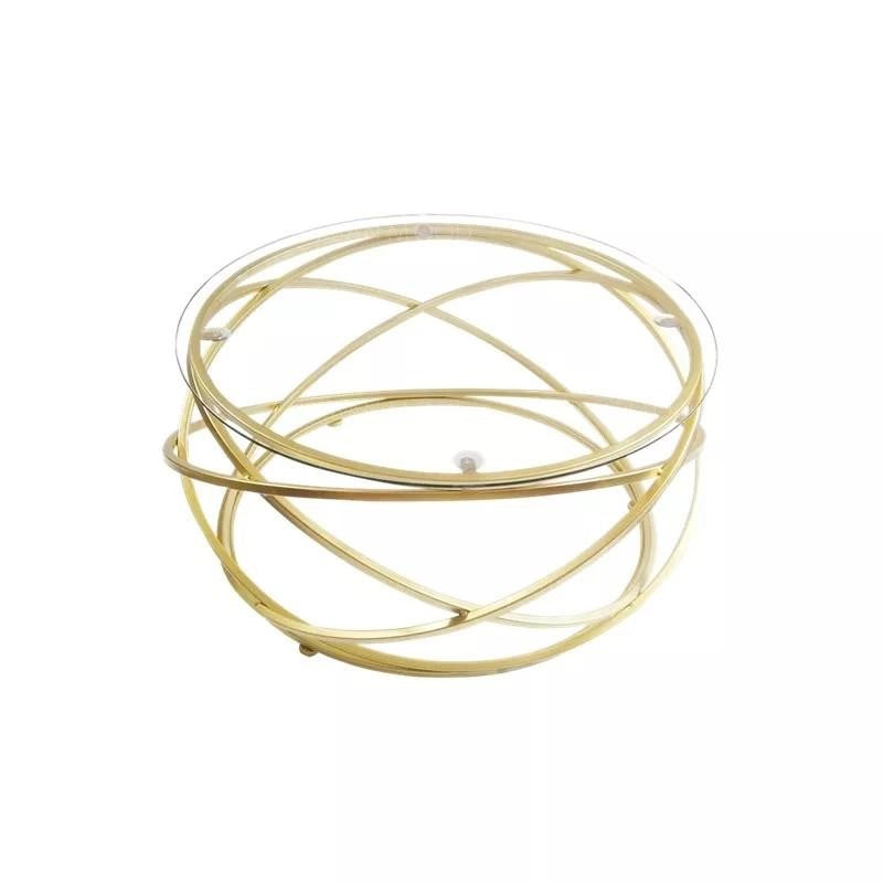 LEIA Gold Wireframe Coffee Table