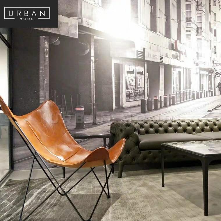 LYCAN Modern Leather Lounge Chair