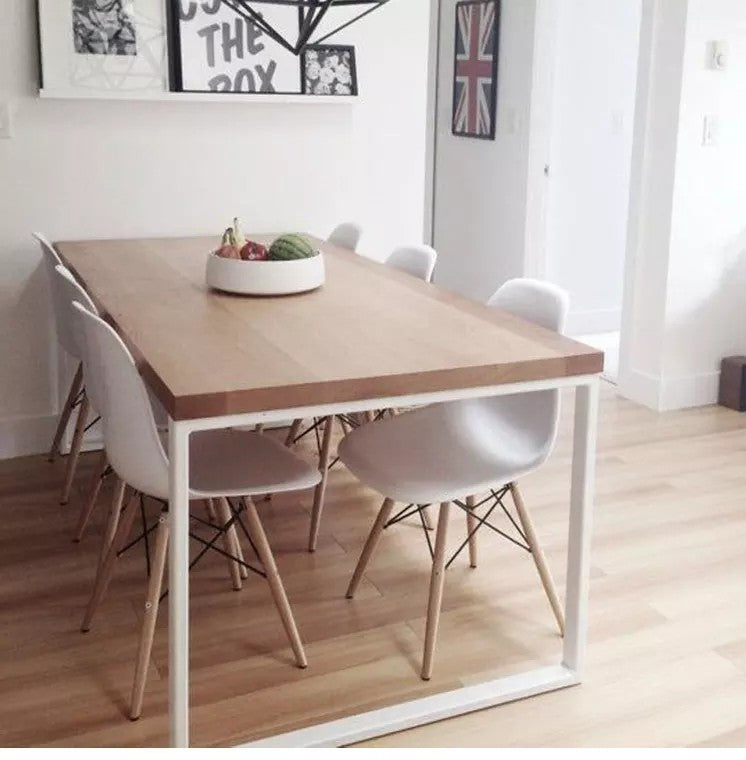 LARA Rustic Raw Wood Dining Table – Urban Mood