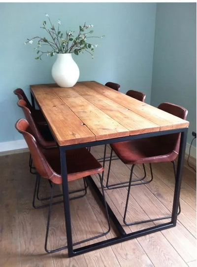 LARA Rustic Raw Wood Dining Table