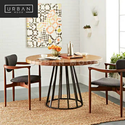ROCCO Industrial Solid Wood Dining Table