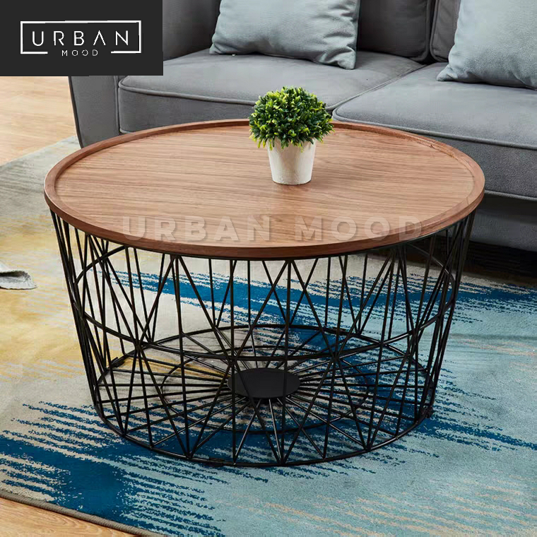 FULTON Rustic Round Coffee Table