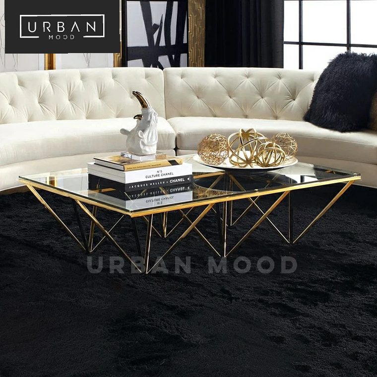 CLEOPATRA Minimalist Glass Coffee Table