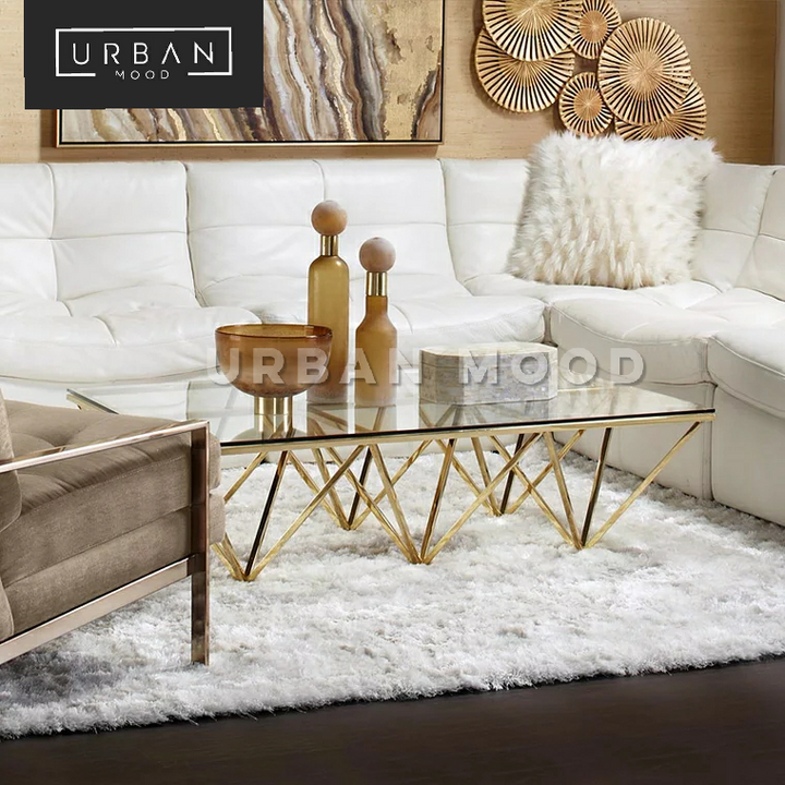 CLEOPATRA Minimalist Glass Coffee Table