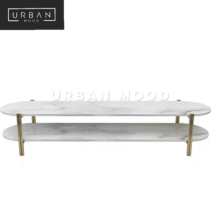 CLOVIS Minimalist Marble TV Console