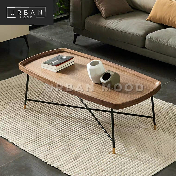 DAVY Modern Walnut Coffee Table