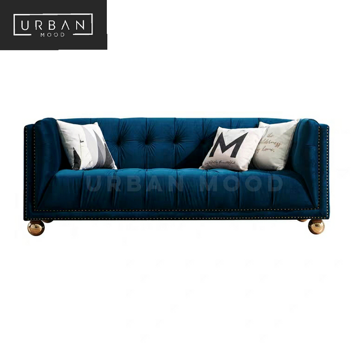 SUTTON Victorian Tufted Velvet Sofa