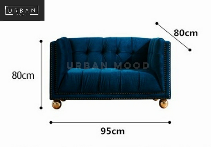 SUTTON Victorian Tufted Velvet Sofa