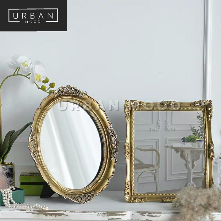 LEIF Victorian Brass Accent Vanity Mirror