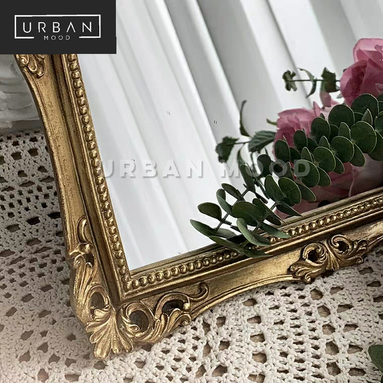 LEIF Victorian Brass Accent Vanity Mirror