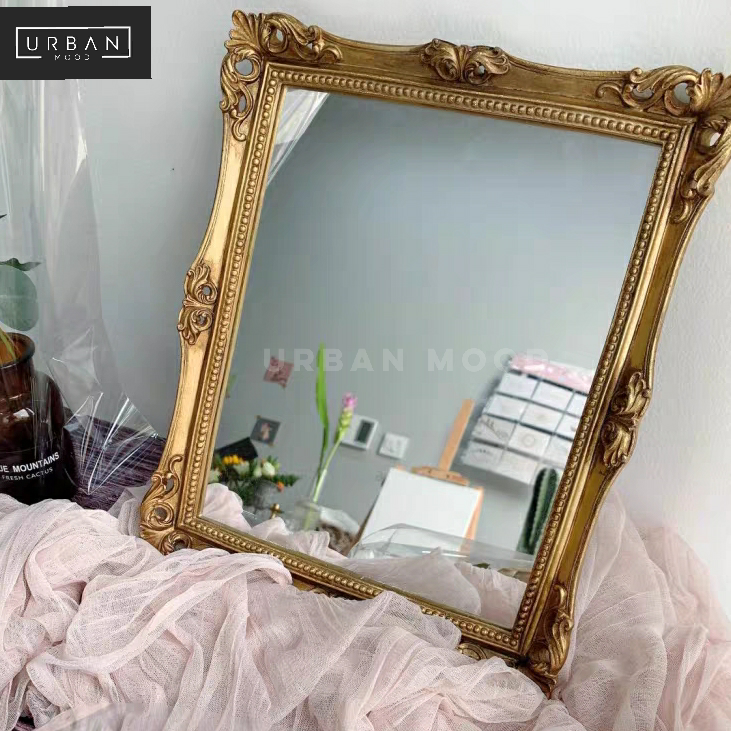 LEIF Victorian Brass Accent Vanity Mirror