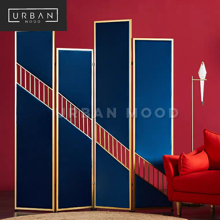 KOEN Minimalist Velvet Folding Screen