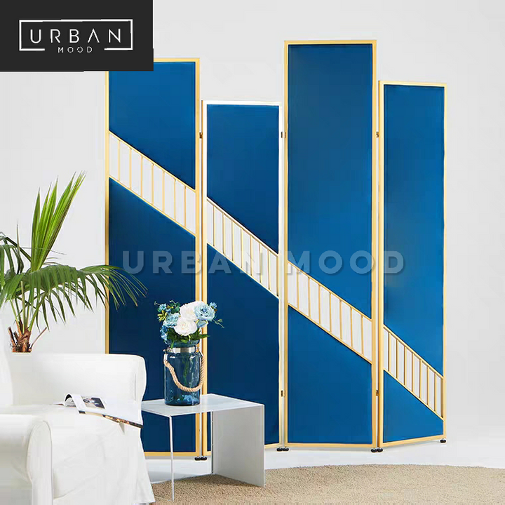 KOEN Minimalist Velvet Folding Screen