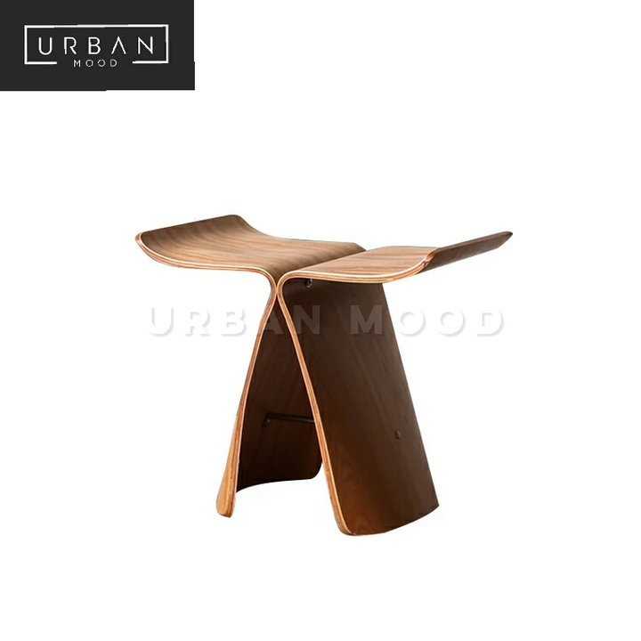 WALSH Solid Wood Butterfly Stool