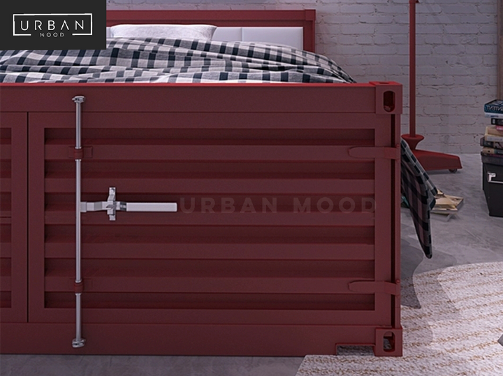 META Industrial Metal Bed Frame