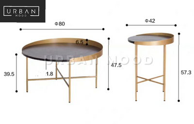 POLAND Minimalist Round Nesting Coffee Tables