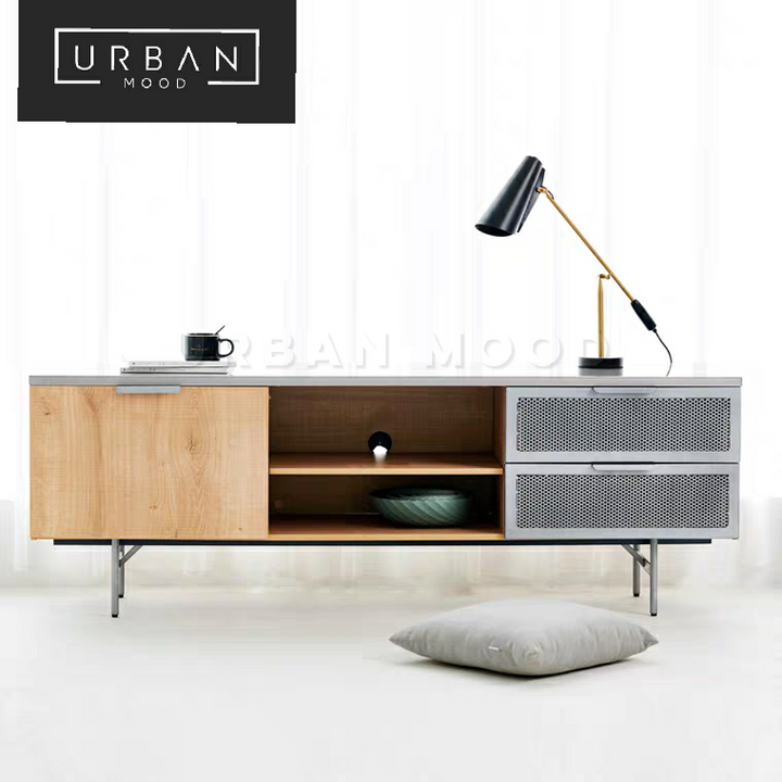 HUB Industrial Metal TV Console