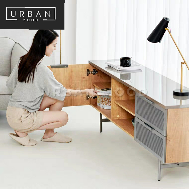 HUB Industrial Metal TV Console