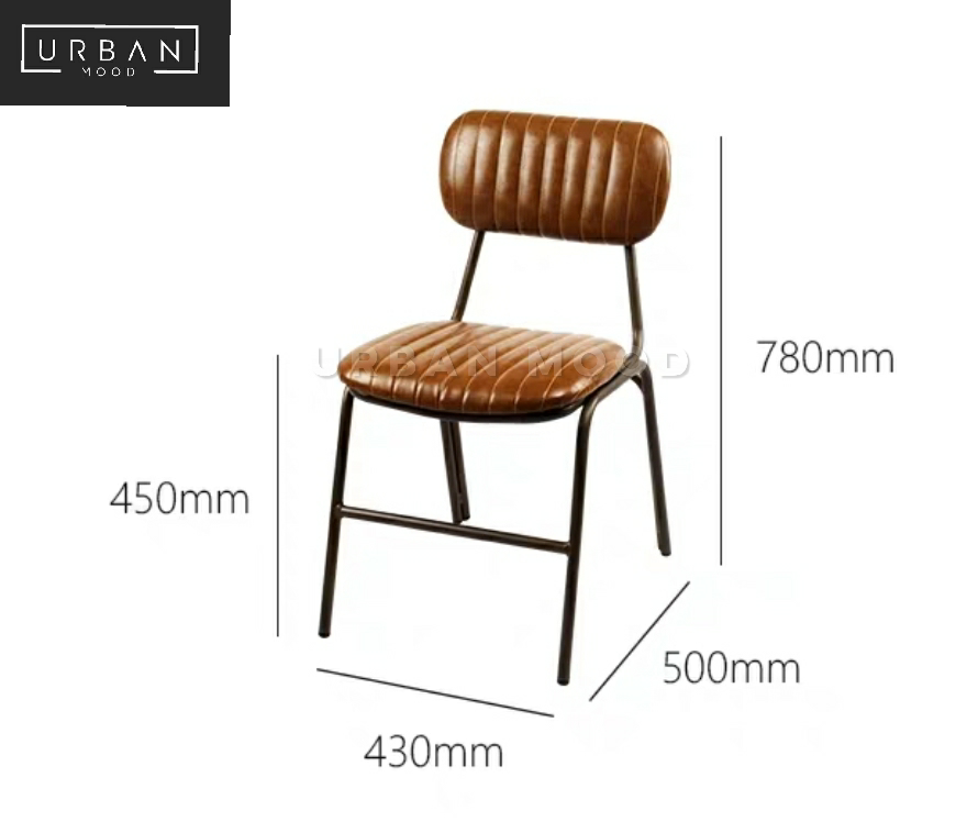 RIOT Vintage Faux Leather Dining Chair