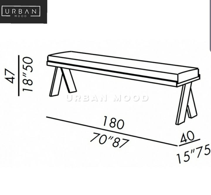 MINSK Modern Industrial Dining Bench