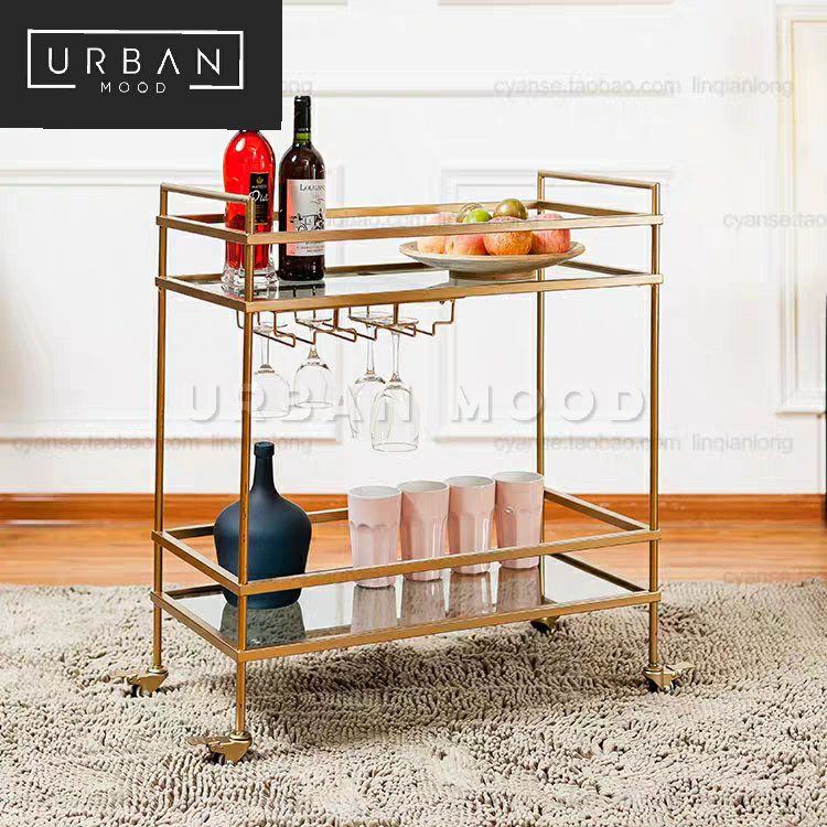 ALLY Victorian Gold Kitchen Trolley