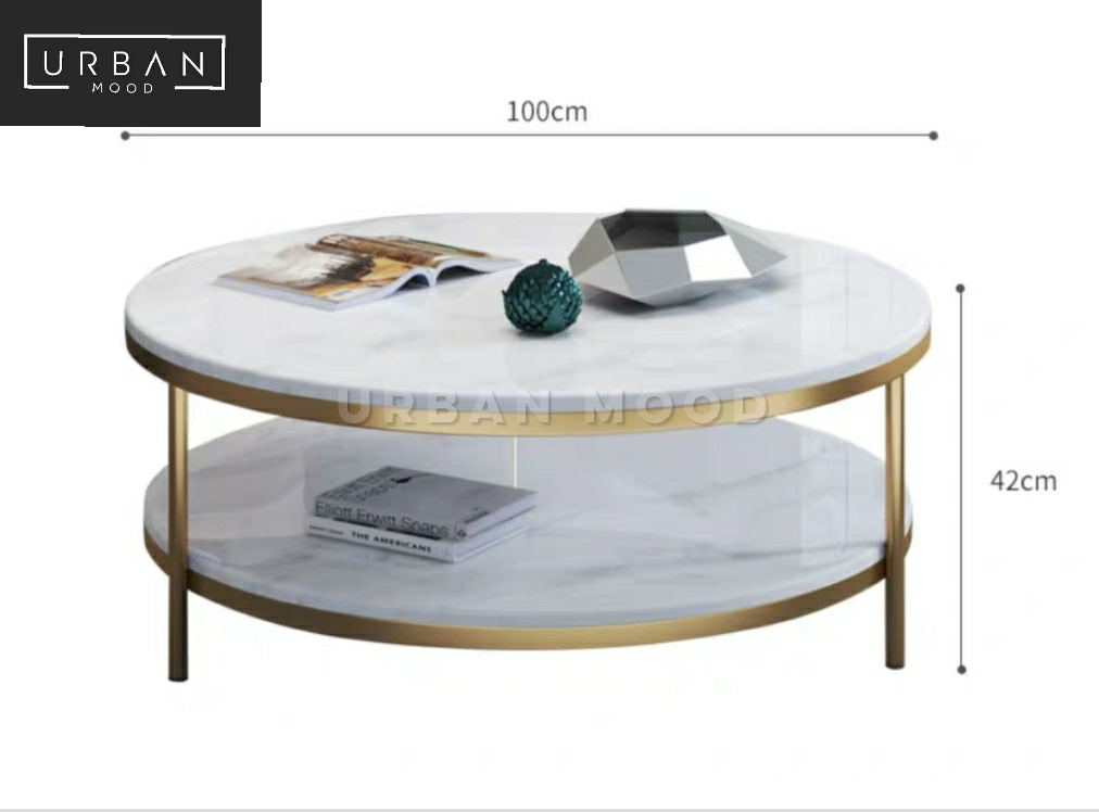 PRISTINE Round Marble Coffee Table