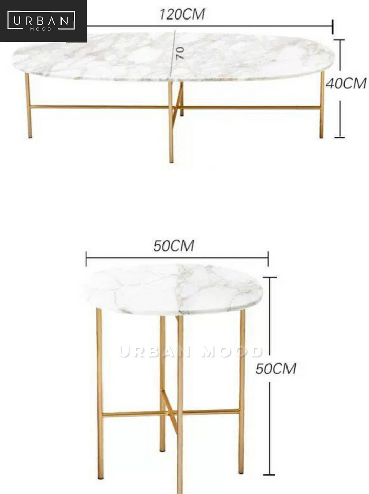 DULCET Luxury Marble Coffee Table