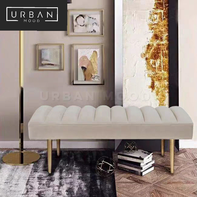 GOSPEL Modern Velvet Ottoman Bench